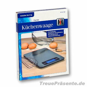 Digitale Küchenwaage bis 5 kg, mit Edelstahlplatte