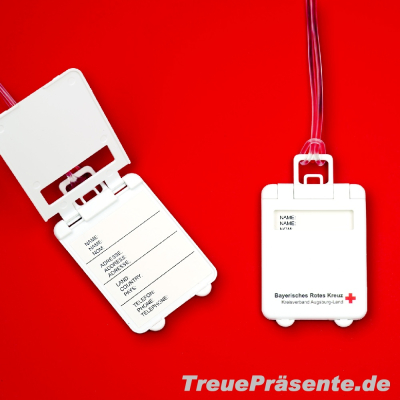 Gepäckanhänger weiß, inklusive individuellem Druck