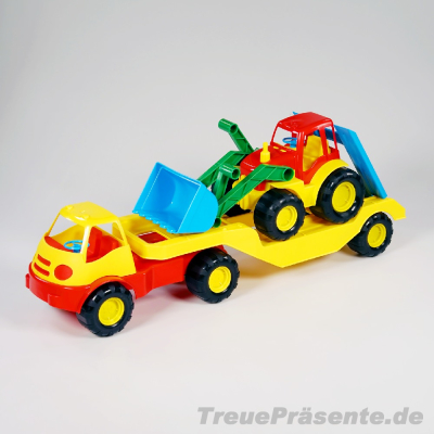 Spielzeug Transport-LKW mit Schaufellader, ca. 75 x 17 x 16 cm