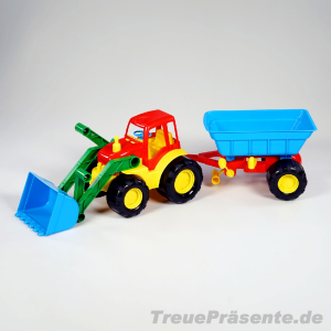 Spielzeug Schaufellader mit Anhänger, ca. 60 x 16 x 16 cm