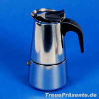 Espresso-Zubereiter Edelstahl für zwei Tassen