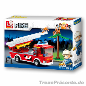 Feuerwehrauto mit schwenkbarer Leiter...