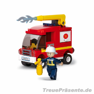 Feuerwehr-Fahrzeug Steckbausteinkasten, Lieferung sortiert