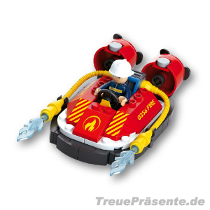 Feuerwehr-Fahrzeug Steckbausteinkasten, Lieferung sortiert
