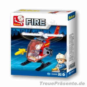 Feuerwehr-Fahrzeug Steckbausteinkasten, Lieferung sortiert