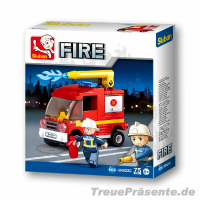 Feuerwehr-Fahrzeug Steckbausteinkasten, Lieferung sortiert