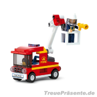 Feuerwehr-Fahrzeug Steckbausteinkasten, Lieferung sortiert