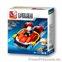 Feuerwehr-Fahrzeug Steckbausteinkasten, Lieferung sortiert