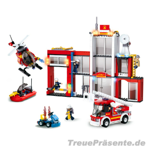Feuerwehr-Station Steckbausteinkasten, 612-teilig