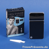 Rasierapparat in Handy-Form, ca. 12 x 5 cm, inkl. USB-Stecker