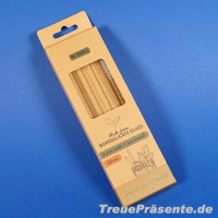 Glas-Trinkhalme 4er-Set, ca. 20 cm, plus Reinigungsbürste