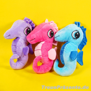 Plüsch-Seepferdchen ca. 30 cm mit gestickten Augen
