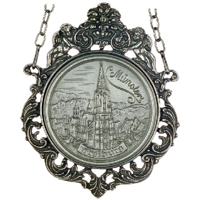 Pewter frame with small city plaque