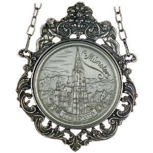 Pewter frame with small city plaque