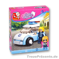 Mädchen in Fahrzeug Steckbausteinkasten, Lieferung sortiert