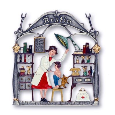 Pewter Picture Doctor „Ärztin“