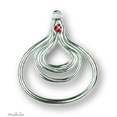Anhänger -02- Crystal Collection mit 1 Stein rot