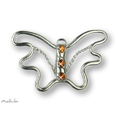 Anhänger -07- Crystal Collection mit 3 Steinen gel