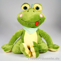 Plüsch-Frosch mit Glitzeraugen, sitzend ca. 52 cm