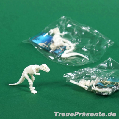 Dinosaurierskelett zum Zusammenbauen im Tütchen, ca. 4-5 cm