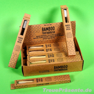 Bambus-Zahnbürste ca. 17,5 cm, in Kartonverpackung