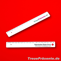 Lineal 16 cm weiß, inklusive individuellem Druck