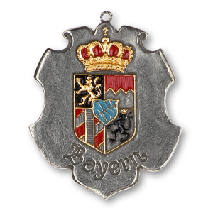 Magnet mit Zinnfigur Wappen klein Bayern