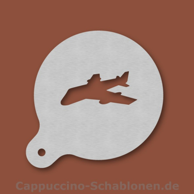 Cappuccino-Schablone Flugzeug