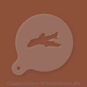 Cappuccino-Schablone Flugzeug