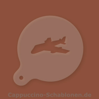 Cappuccino-Schablone Flugzeug