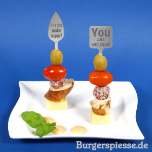 Hamburger- / Burgerspieß 102 Quadrat