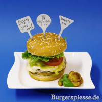 Hamburger- / Burgerspieß 102 Quadrat