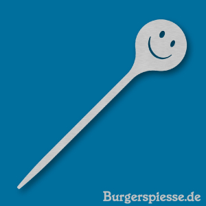Hamburger- / Burgerspieß 201 mit Ausstanzung Gesicht