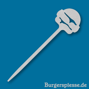 Hamburger- / Burgerspieß 204 mit Ausstanzung...