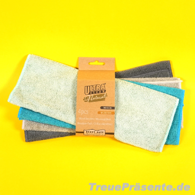 Mikrofasertücher 4er-Set ca. 30 x 30 cm, farblich sortiert