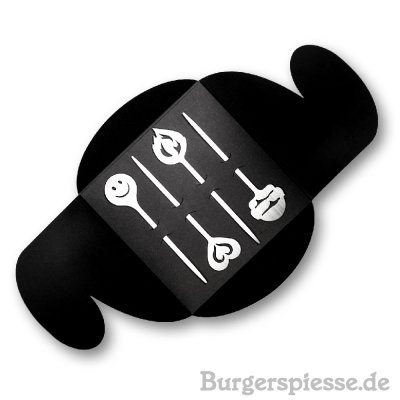 Burgerspieße 4er-Geschenkset aus Edelstahl