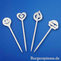 Burgerspieße 4er-Geschenkset aus Edelstahl