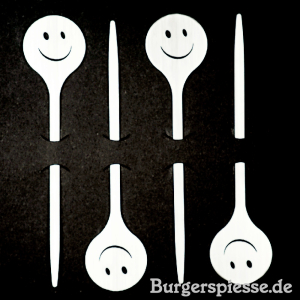 Burgerspieße 201 Gesicht 4er-Geschenkset aus Edelstahl