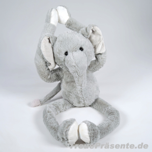 Plüsch-Elefant ca. 55 cm mit langen Armen und Beinen