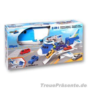 Transport-Flugzeug 2in1 Spielset, 20-teilig