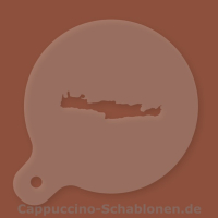 Cappuccino-Schablone Kreta