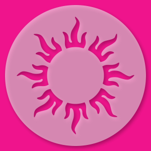 Tortenschablone Sonne
