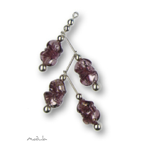Anhänger -325- Zweig viola (4 Glaswickel)
