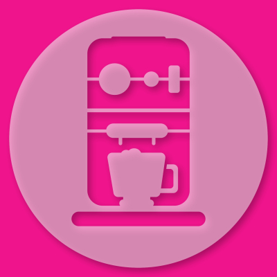 Tortenschablone Espressomaschine