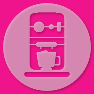 Tortenschablone Espressomaschine