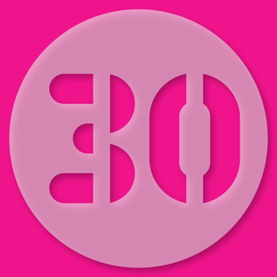 Tortenschablone Zahl 30