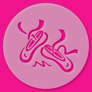 Tortenschablone Ballettschuhe