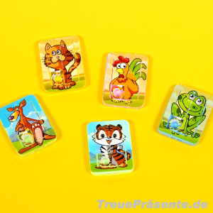 Mini-Schiebepuzzle ca. 4 x 3 cm mit Tiermotiv