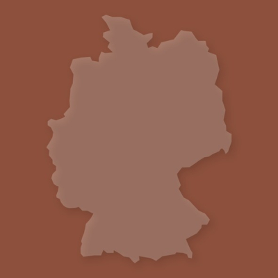 Dekoschablone Deutschland, ca. 134 x 100 mm (LxB)