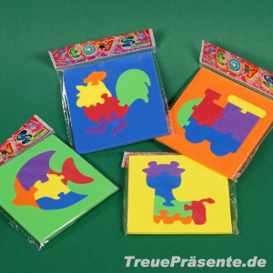 Weich-Puzzle, ca. 10 x 10 x 0,5 cm, Motive sortiert